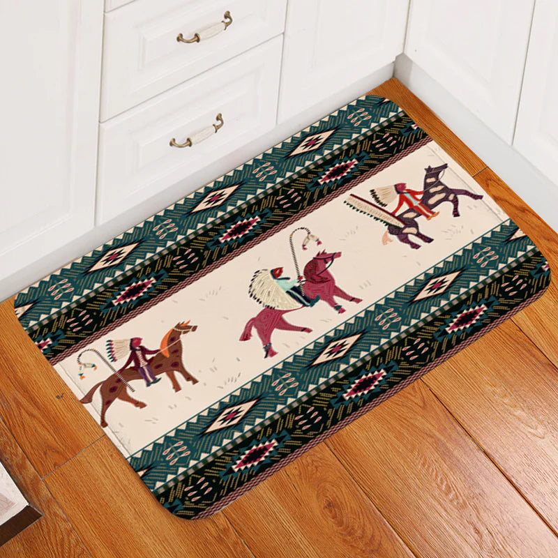 Native American Chief Horse Doormat