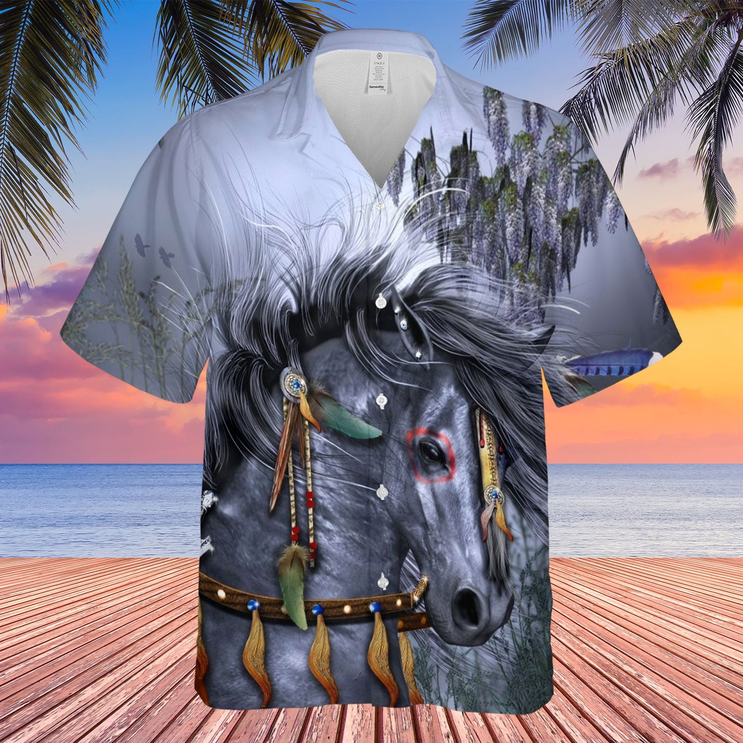 Native Horse Hawaiian Shirt WCS