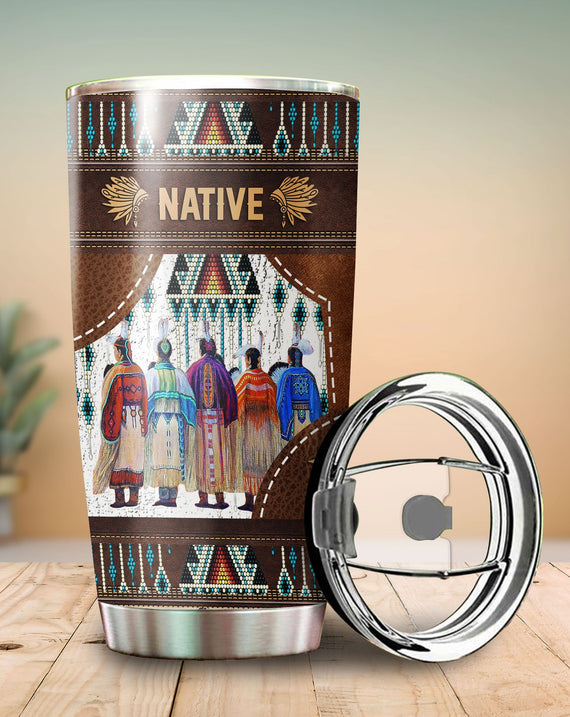 Indigenous Woman - Native American Tumbler Stainless Steel Drinking Cup