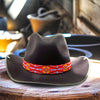 Red Blue Yellow Seed Beaded Cowboy Hat Band Waist Belt IBL