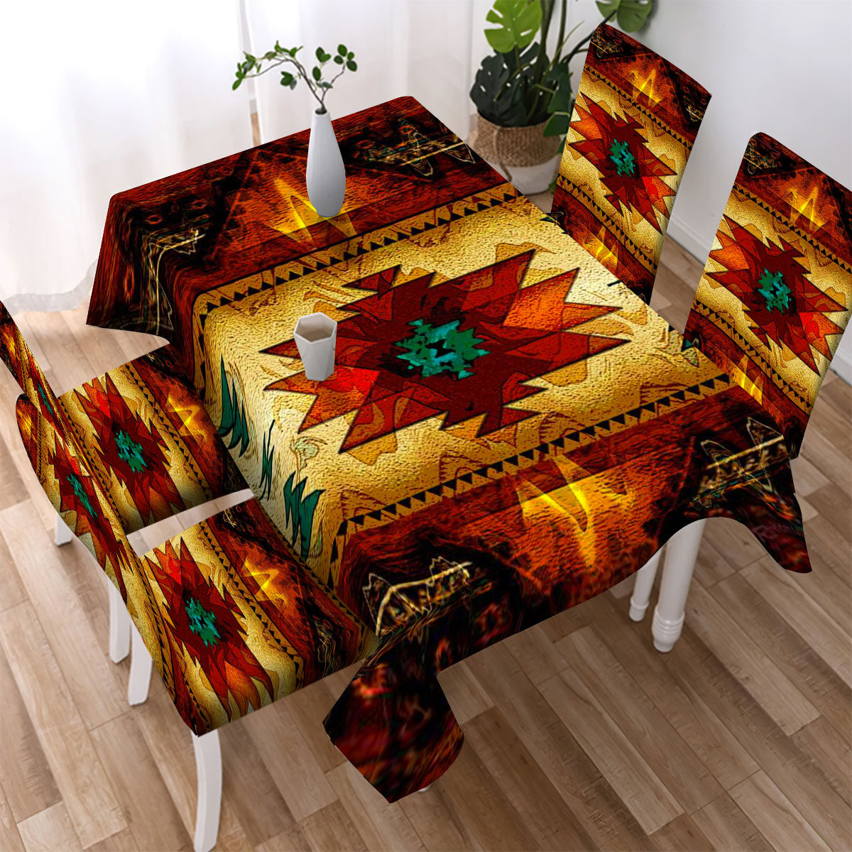 Pattern Tribe Design Native American Tablecloth - Chair cover WCS