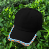 Baseball Cap With A Colorful Beaded Brim Cotton Unisex Native American Style