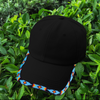 Baseball Cap With Colorful Beaded Brim Cotton Unisex Native American Style