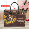 Beagle Dog Kisses Fix Everything Leather Handbag V020