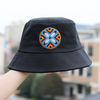 Four Feather Beaded Unisex Cotton Bucket Hat with Native American