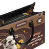 Bull Terrier Dog Kisses Fix Everything Leather Handbag V020