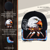 Eagle With Pipe Embroidered  Beaded Baseball Cap With Brim Unisex Native American Style