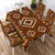 Brown Pattern Design Native American Tablecloth - Chair cover WCS