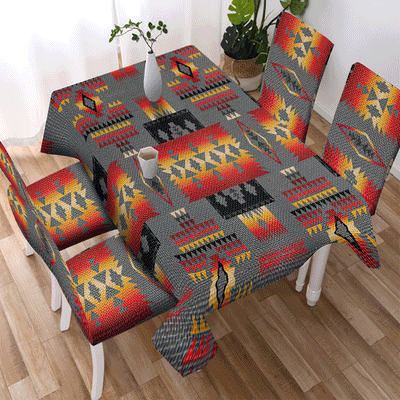 Multi Pattern Culture Design Native American Tablecloth - Chair cover WCS