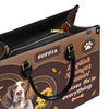 English Springer Spaniel Dog Kisses Fix Everything Leather Handbag V020