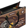 Great Dane Dog Kisses Fix Everything Leather Handbag V020