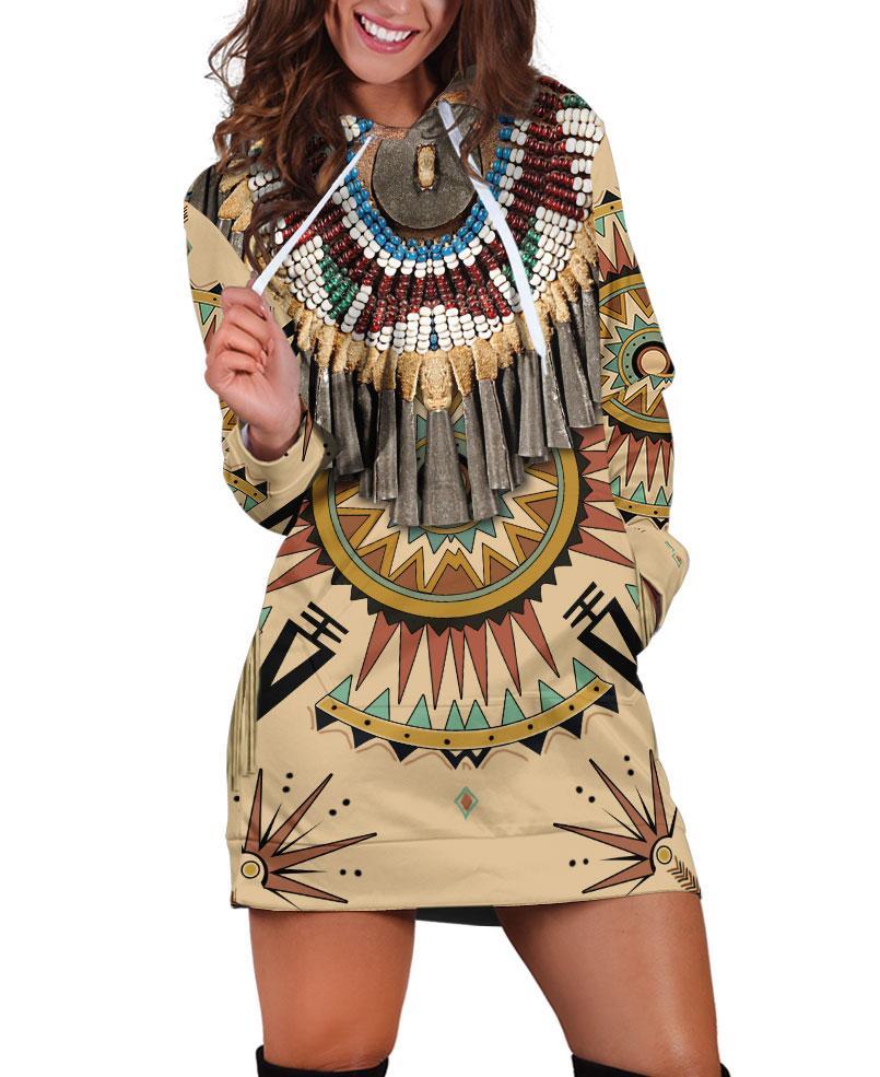 Native Pattern Culture Hoodie Dress WCS