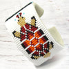 Handmade Beaded White Red Turtle Leather Bracelet WCS