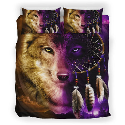 Native Two-Color Wolf Bedding Set WCS