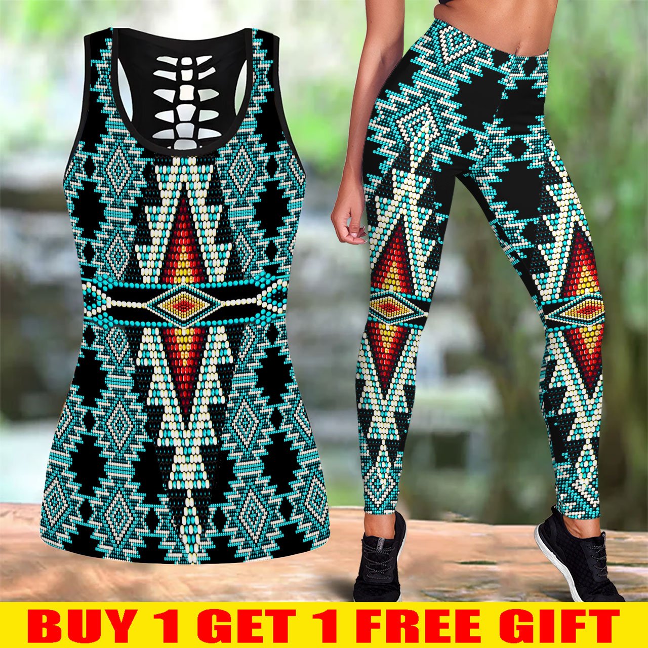 Native print leggings best sale