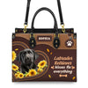 Labrador Retriever Dog Kisses Fix Everything Leather Handbag V020