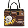 Maltese Dog Kisses Fix Everything Leather Handbag V020