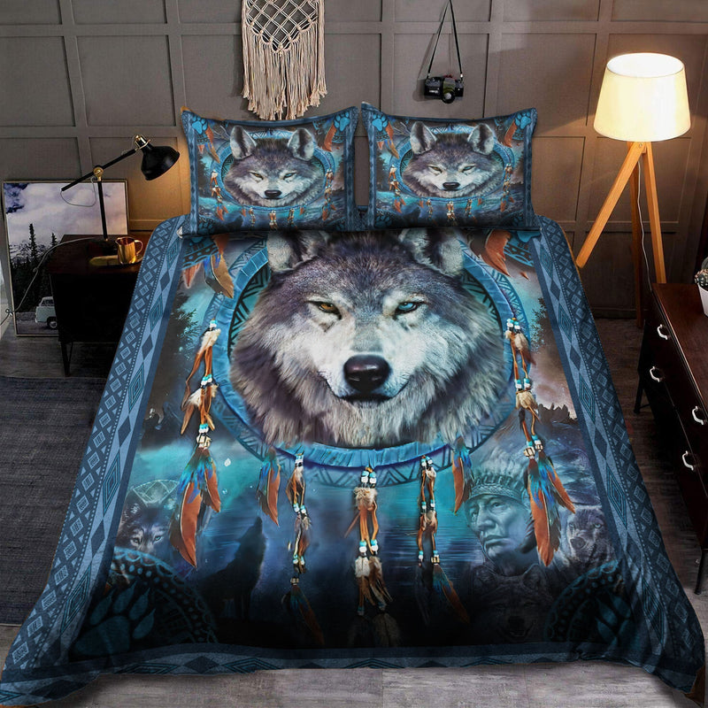 Blue Wolf Native American Bedding Set WCS