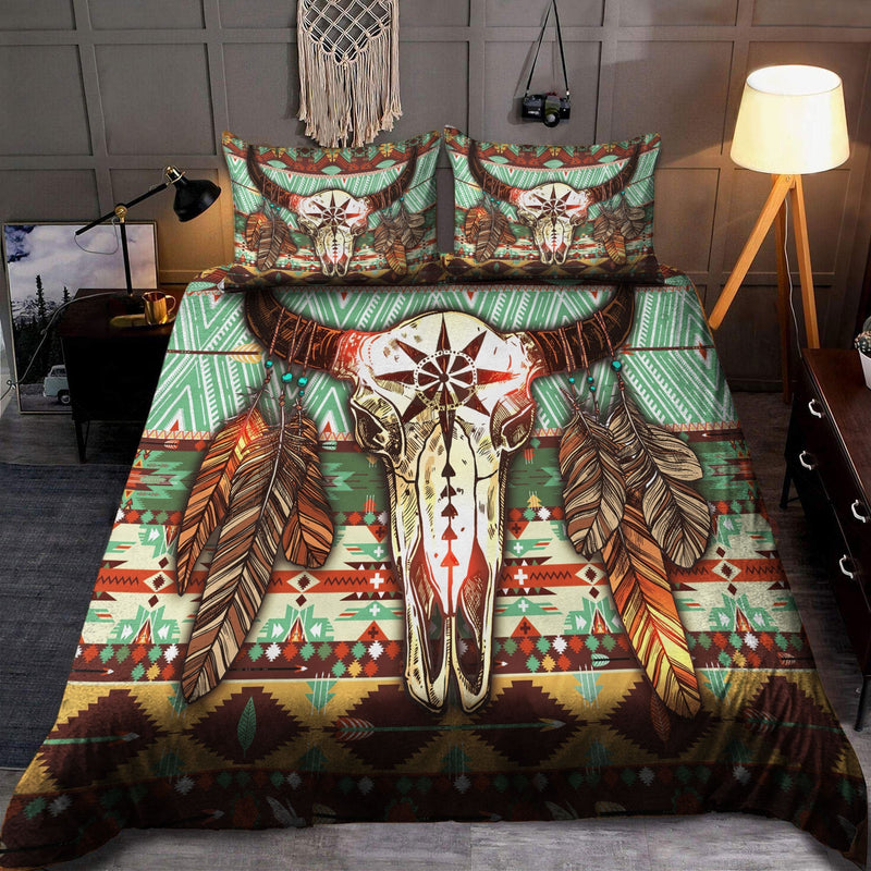 Buffalo Pattern Native American Bedding Set WCS