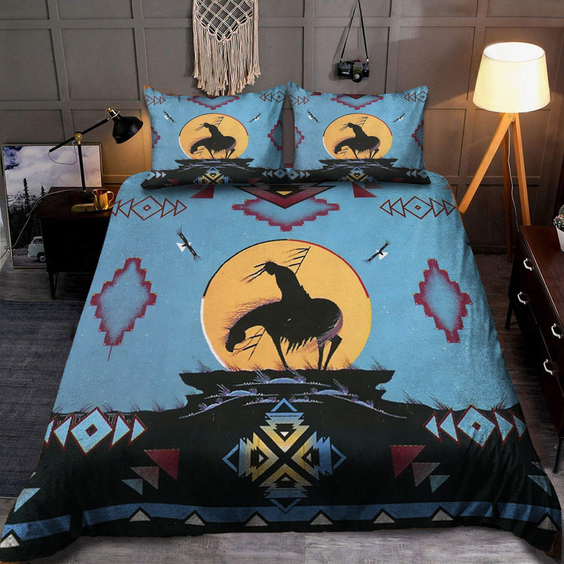 Blue Native Ride Horse Bedding Set WCS