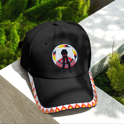 MMIW Indigenous Women Cotton Unisex Baseball Cap With Beaded Patch Brim Native American Style