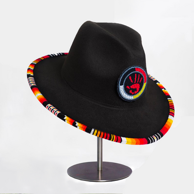 MMIW Fedora Hatband for Men Women Beaded Brim with Native American Style