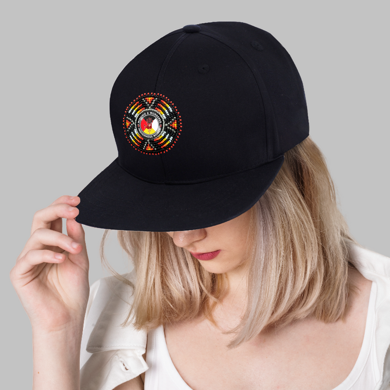 SALE 50% OFF - MMIW Beaded Snapback With Patch Cotton Cap Unisex Native American Style