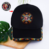 Cotton Unisex Baseball Cap Patch Glass with Colorful Brim Beaded Native American Style