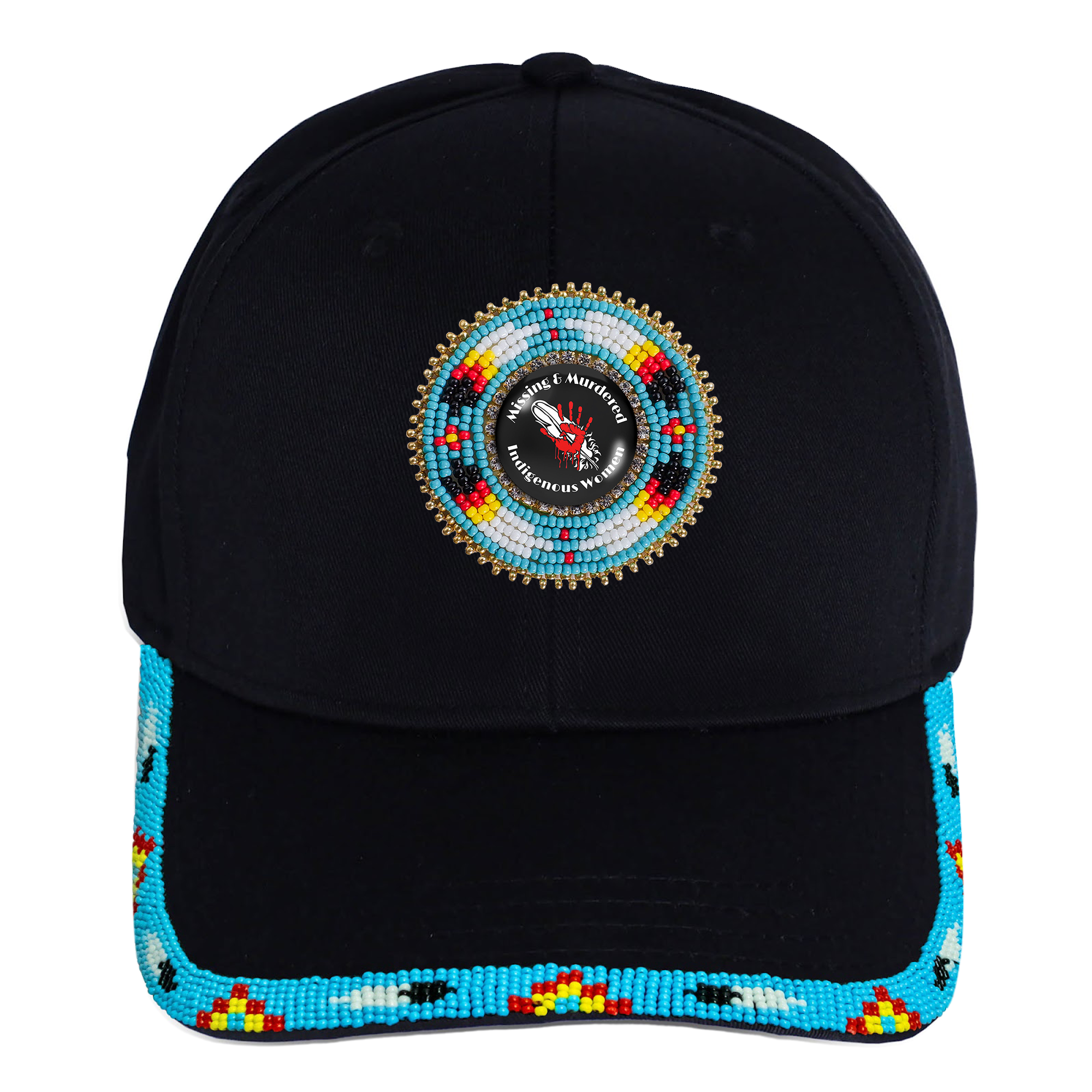 SALE 50% OFF - MMIW Blue Baseball Cap With Patch Brim Unisex Native American Style