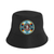 SALE 50% OFF - Flag Feather Beaded Unisex Cotton Bucket Hat with Native American