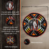 Native Flag Sunburst Handmade Glass Beaded Patch Necklace Pendant