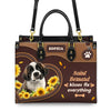 Saint Bernard Dog Kisses Fix Everything Leather Handbag V020