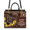 Scottish Terrier Dog Kisses Fix Everything Leather Handbag V020