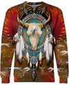 Native Bison Skull 3D Hoodie - Native American Pride Shop