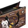 West Highland White Terrier Dog Kisses Fix Everything Leather Handbag V020