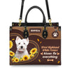 West Highland White Terrier Dog Kisses Fix Everything Leather Handbag V020