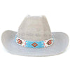 Turquoise Blue Turtle Beaded Cowboy Hat Band Waist Belt WCS