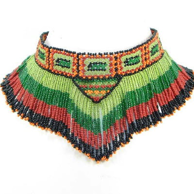 Enclosure For Ceremonial Dance Green Choker Necklace WCS