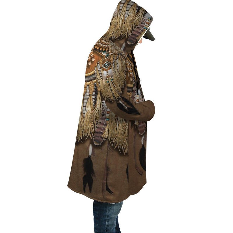 Brown Native Pattern Cloak - Native American Pride Shop