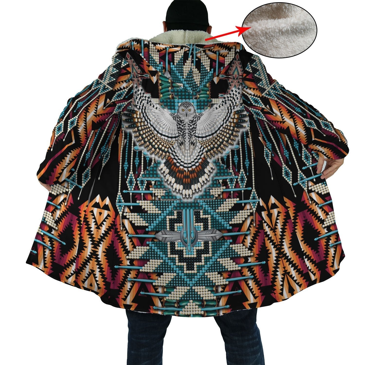 Owl Abtract Native Cloak - Native American Pride Shop