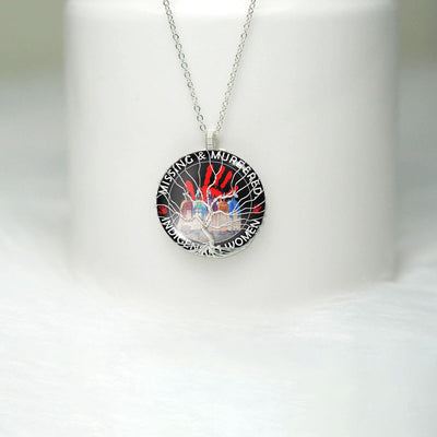 MMIW Handmade Necklace Tree of Life Tree Of Hope Silver Premium Unisex With Native American Style