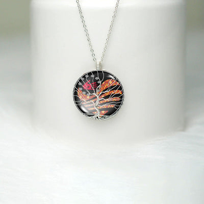MMIW Handmade Necklace Tree of Life Tree Of Hope Silver Premium Unisex With Native American Style