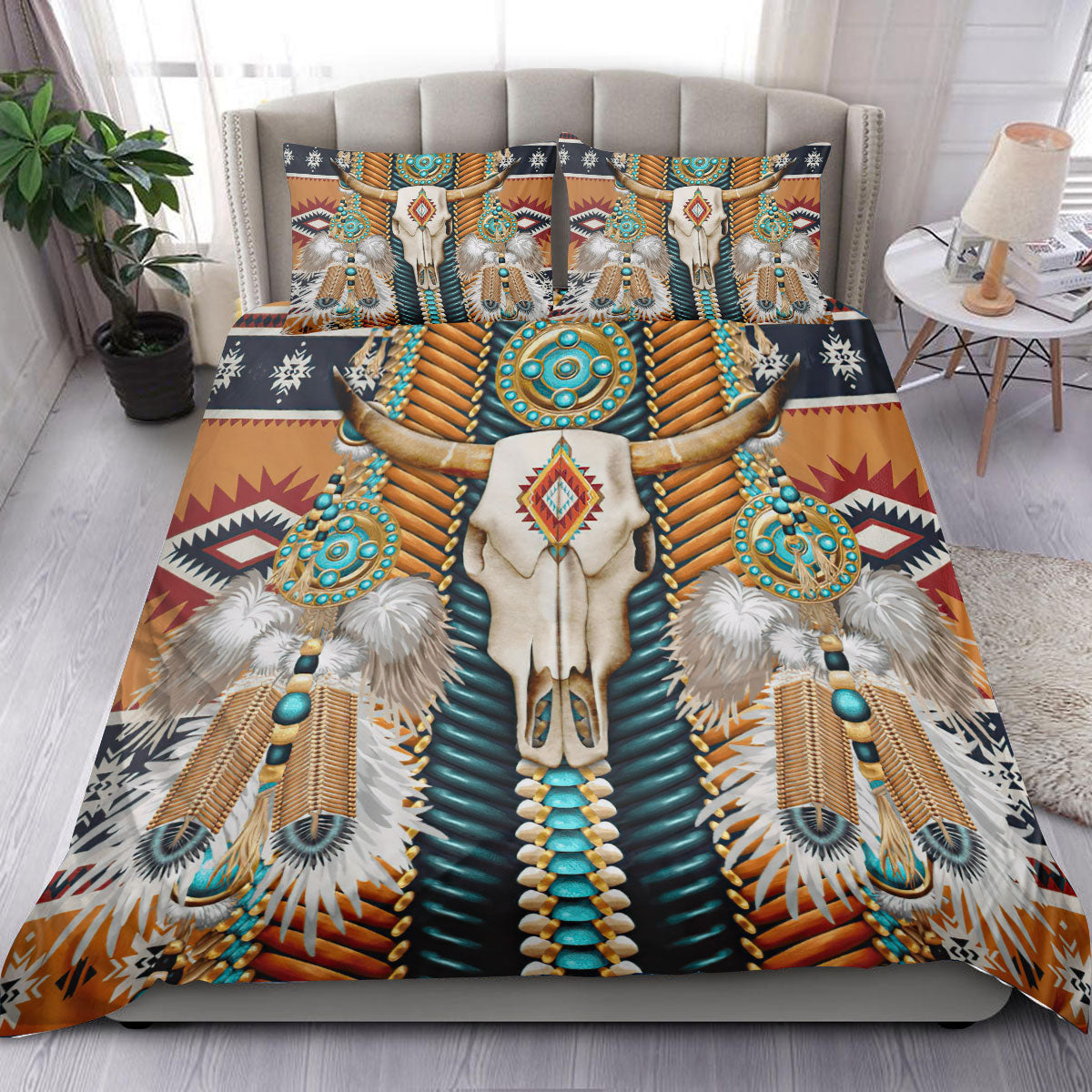 Inspired Apache Pattern Native American Bedding Set WCS