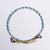 SALE 50% OFF - Dark Blue Pattern Handmade Beaded Chain SG01