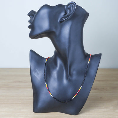 Long Silver Dreamcatcher Black Dusk Handmade Beaded Necklace For Women Native American Style