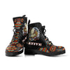 Black Pattern Native Leather Boots WCS