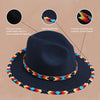 SALE 50% OFF - Black Dusk Pattern Fedora Hatband for Men Women Beaded Brim with Native American Style