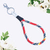 Red Petals Mini Seed Beaded Keychain WCS