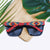 SALE 50% OFF - Red Petals Pattern Handmade Beaded Sunglasses SG04