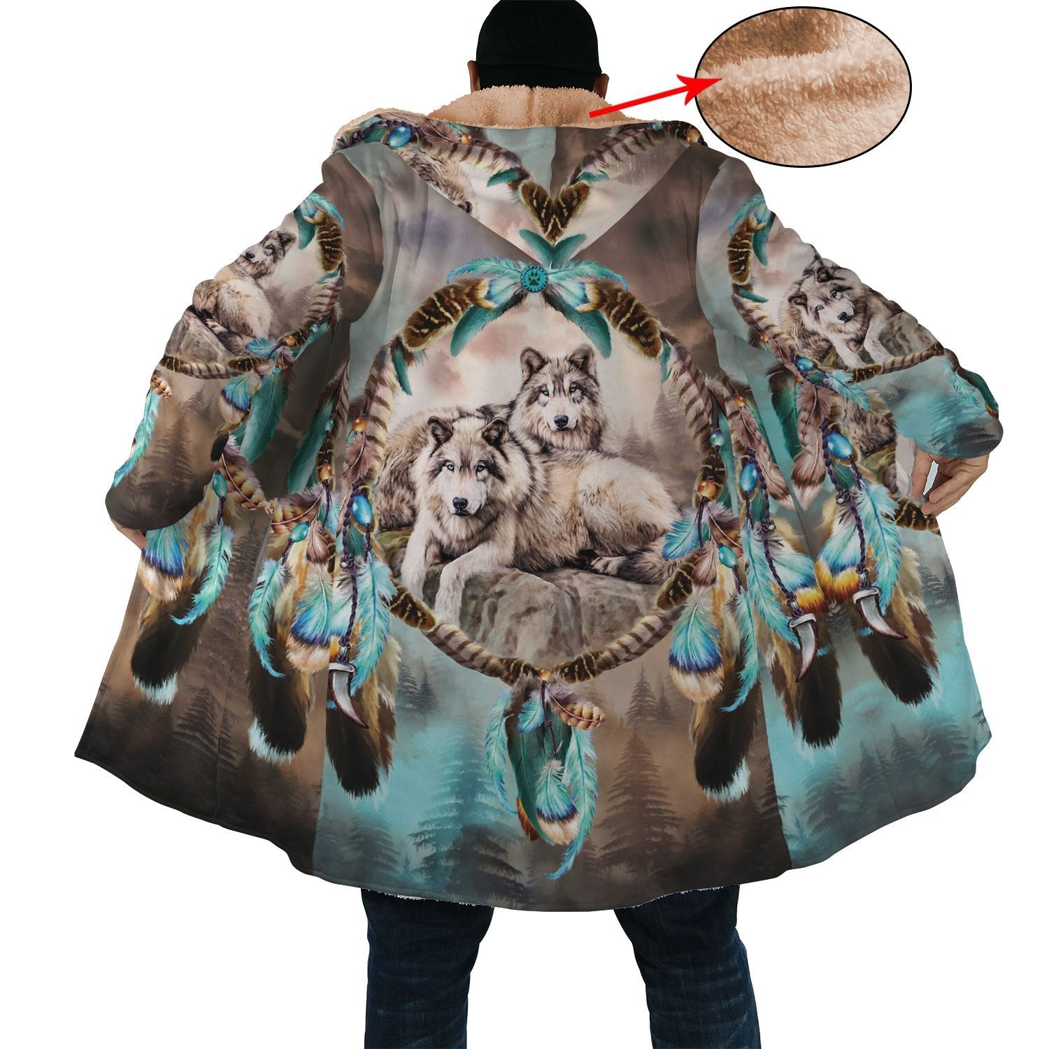Wolf Feather Cloak - Native American Pride Shop